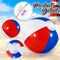 12 Pieces 4th of July Inflatable Beach Balls Red Blue White Patriotic Beach Balls 7.9 Inch